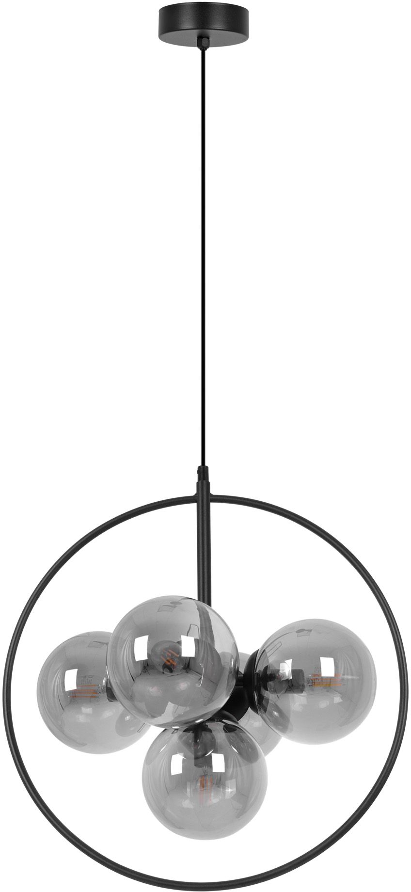 Kaja Neo lampă suspendată 5x10 W negru-grafit K-3836