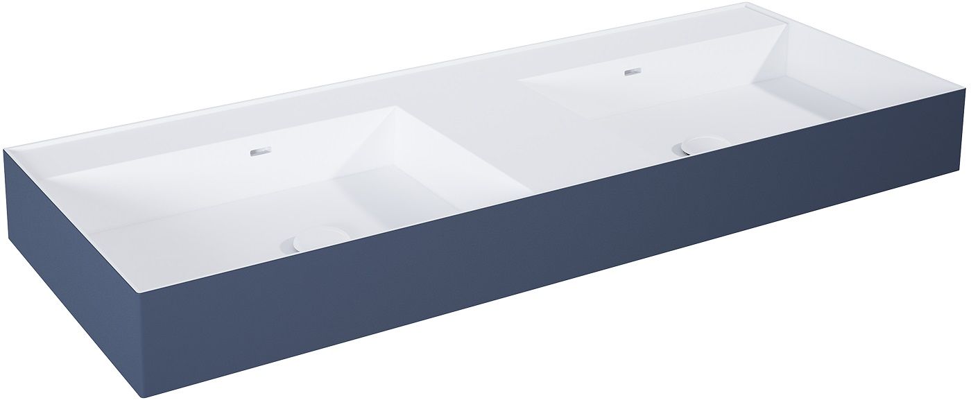 Elita Level lavoar 120.5x45.5 cm dreptunghiular clasică-dublă alb-albastru RE041461246210