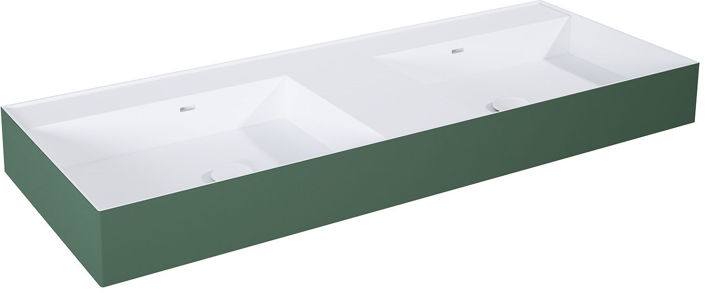Elita Level lavoar 120.5x45.5 cm dreptunghiular clasică-dublă alb-verde RE041461246200