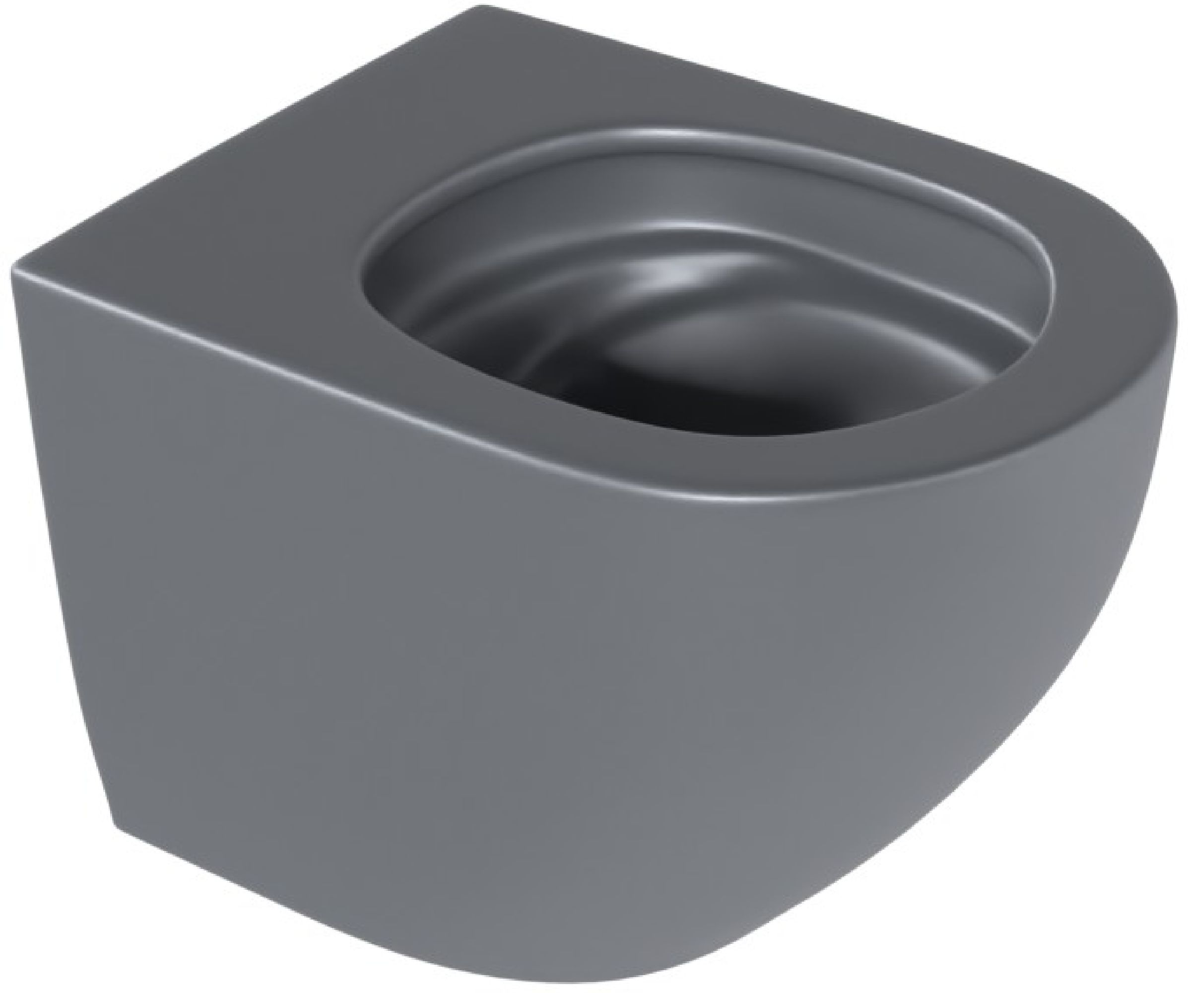 Excellent Luqa vas wc agăţat fără margine cu spălare turbionară mat CEAC.6403.480.GRM