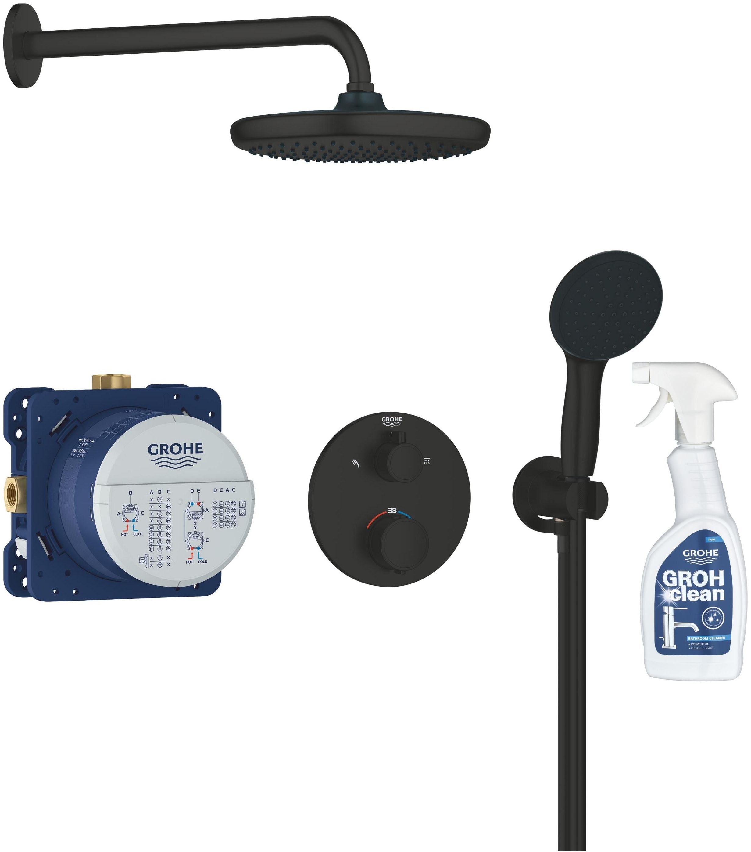 Set set de duș Grohe Vitalio Start 348832430, detergent curățare crom Grohe 48166000