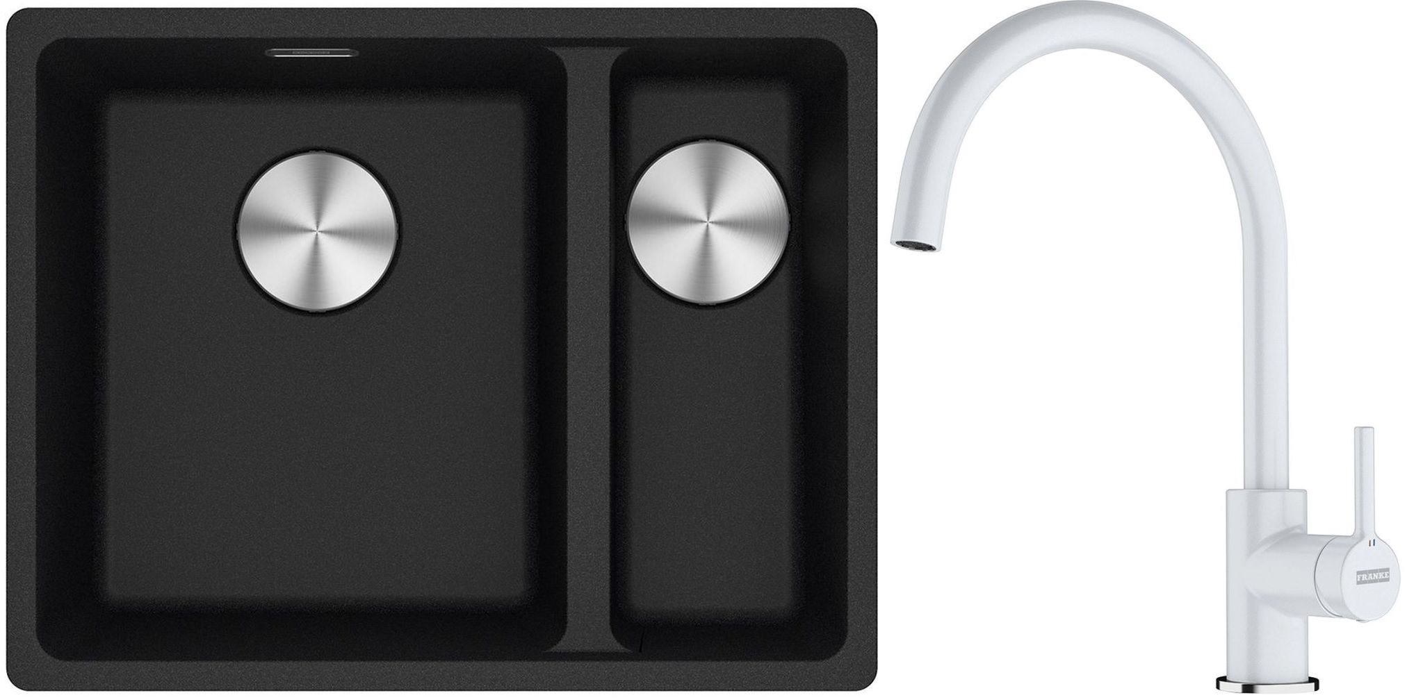 Set chiuvetă din granit Franke Maris 125.0687.265, baterie bucătărie Franke Lina 115.0626.024