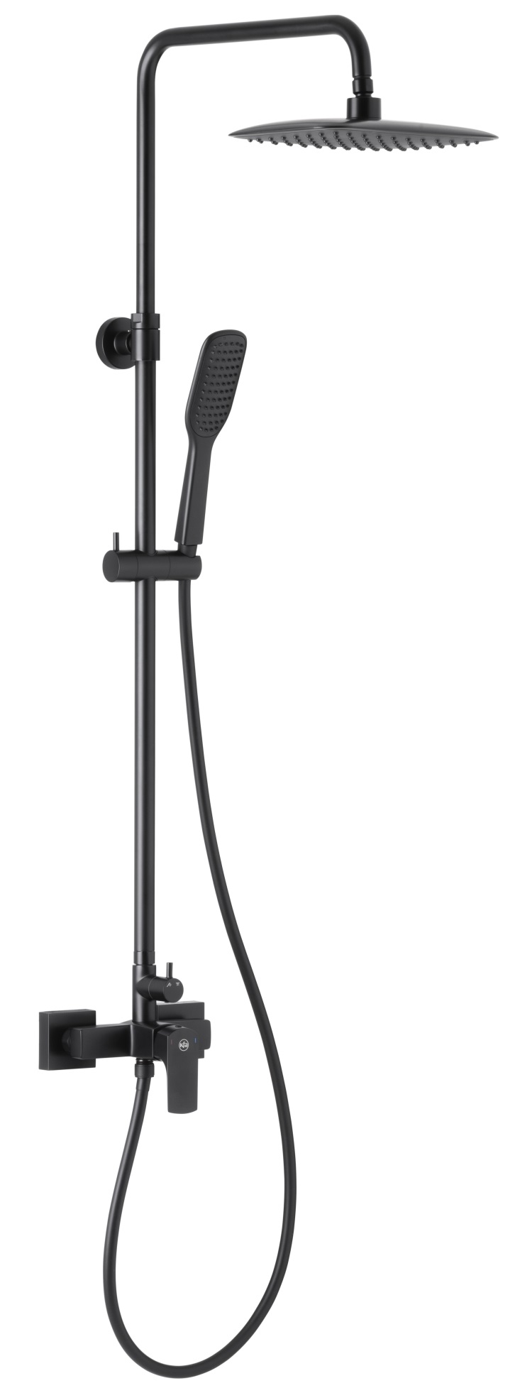 KFA Armatura Mokait set de duș perete cu duș de ploaie negru 5536-910-81