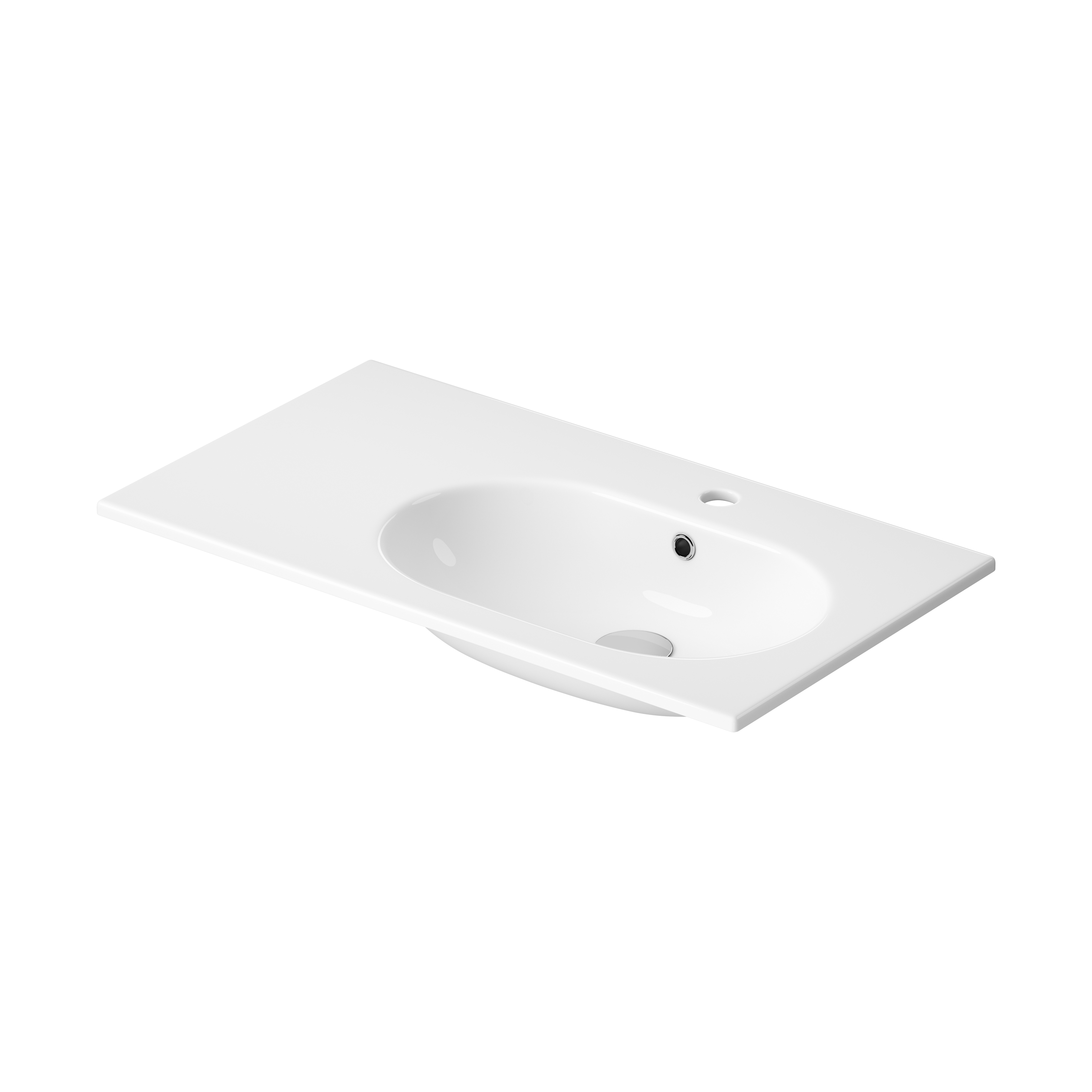 Cersanit Zen lavoar 80x45.5 cm dreptunghiular încastrat alb luciu K117-004