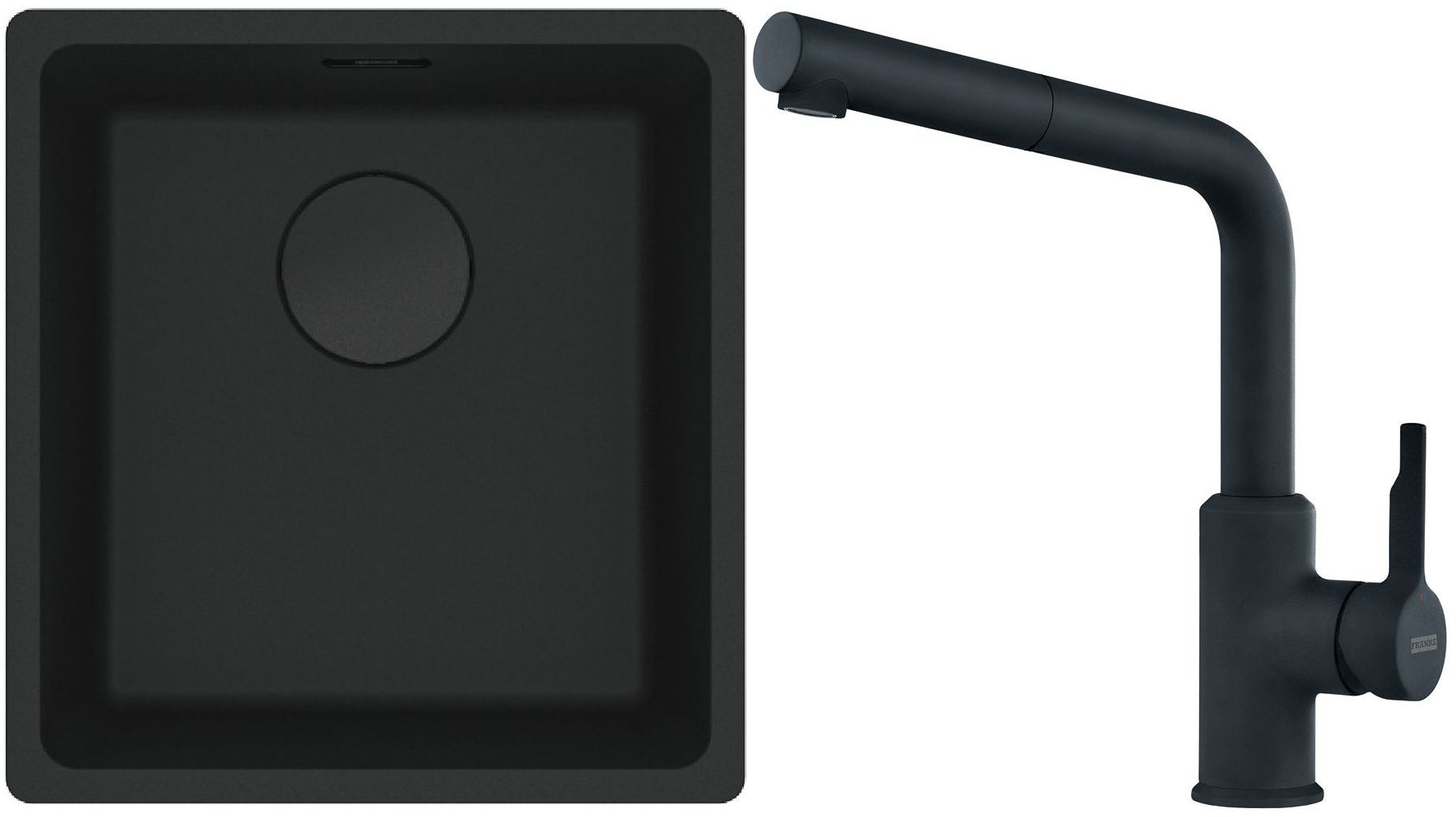 Set chiuvetă din granit Franke Maris 125.0697.760, baterie bucătărie Franke Urban 115.0627.523