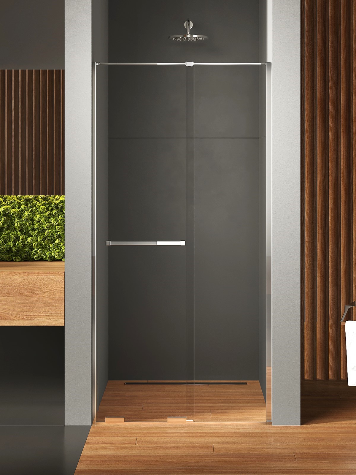 New Trendy Smart uși de duș 140 cm culisantă crom luciu/sticlă transparentă EXK-6581
