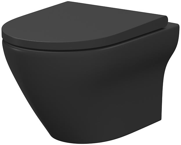Cersanit Larga vas wc cu capac soft-close agăţat fără margine antracit mat S701-610