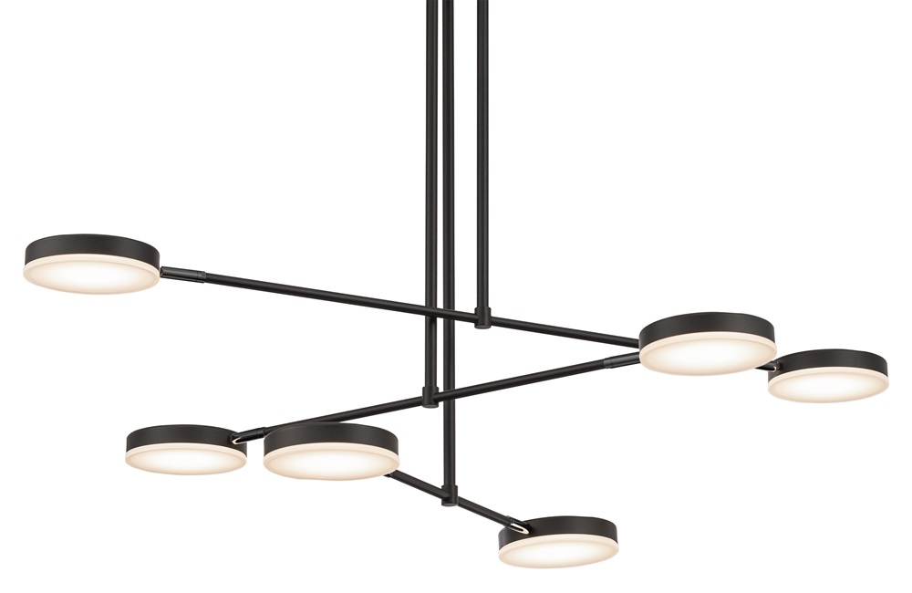 Maytoni Fad lampă suspendată 6x7 W negru MOD070PL-L38B3K