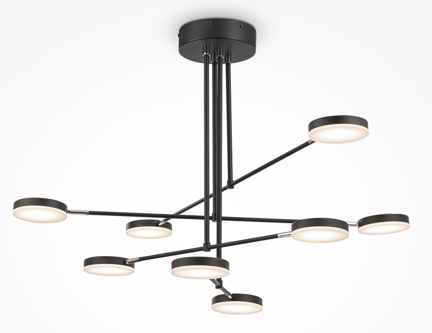 Maytoni Fad lampă suspendată x6 W negru MOD070PL-L48B3K
