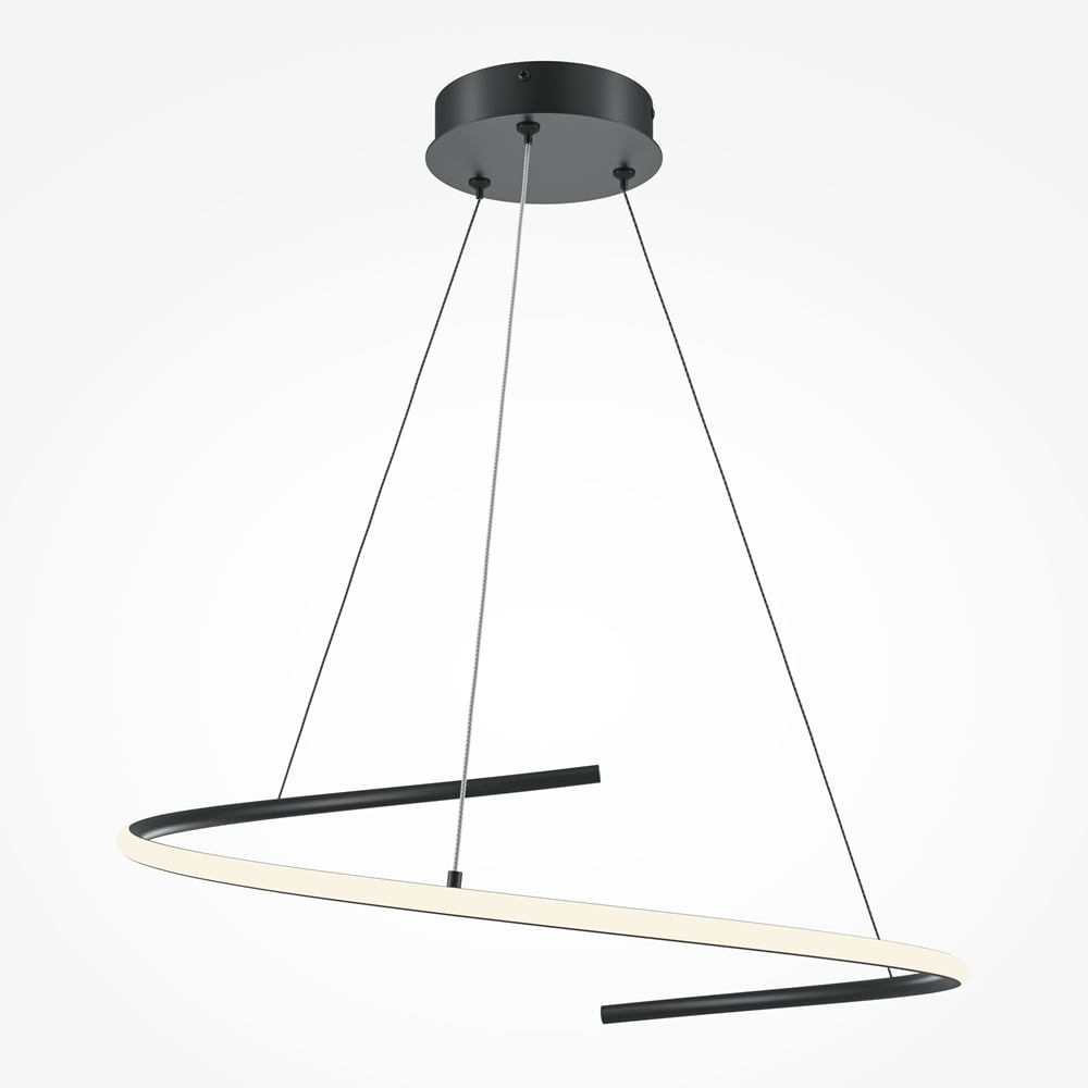 Maytoni Curve lampă suspendată 1x31 W negru MOD242PL-L33BK