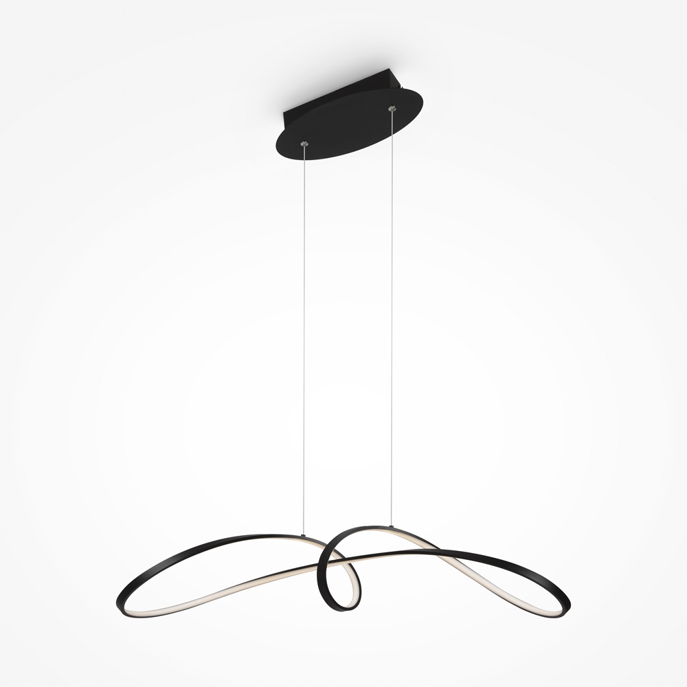 Maytoni Curve lampă suspendată 1x42 W negru MOD156PL-L52B4K
