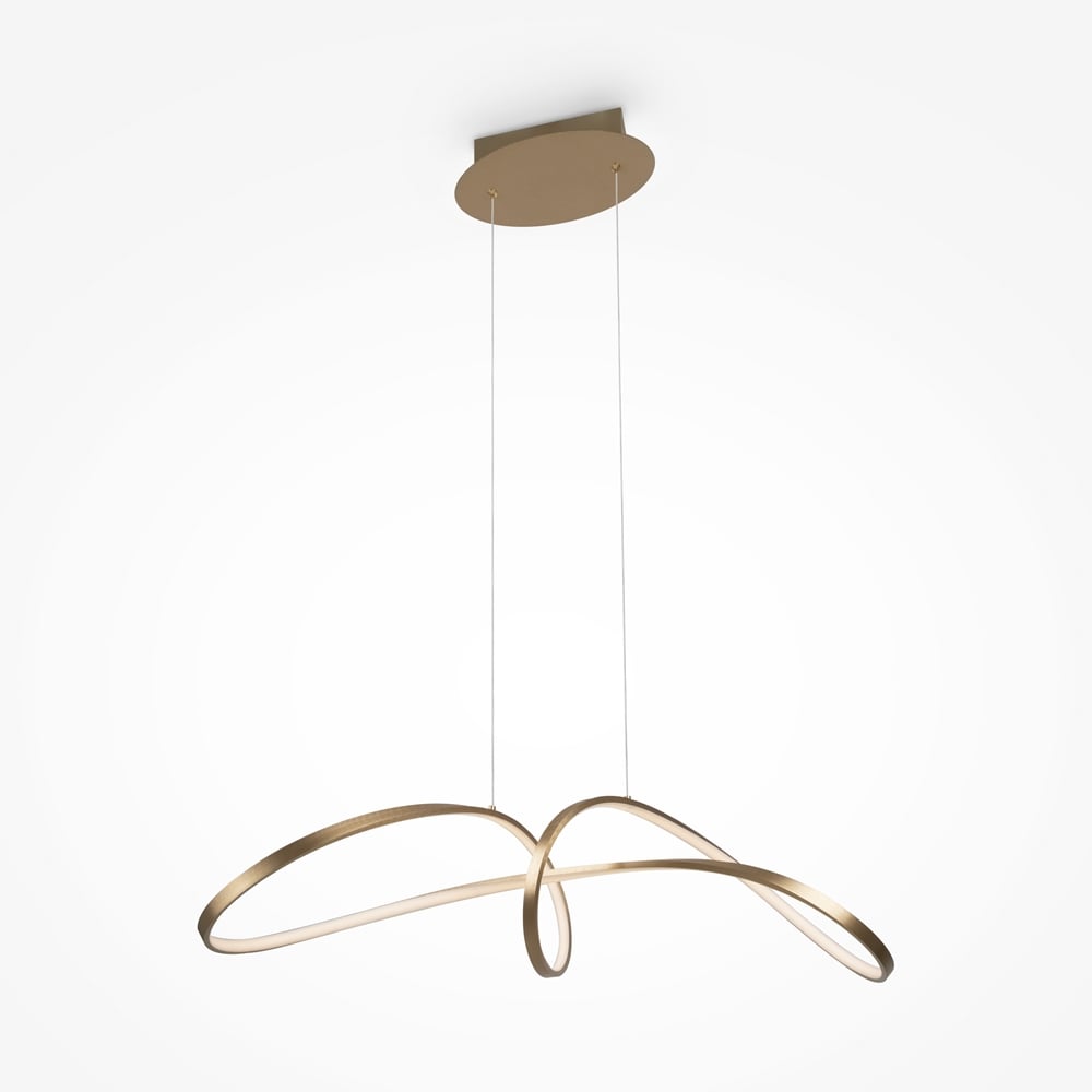 Maytoni Curve lampă suspendată 1x42 W auriu MOD156PL-L52G4K