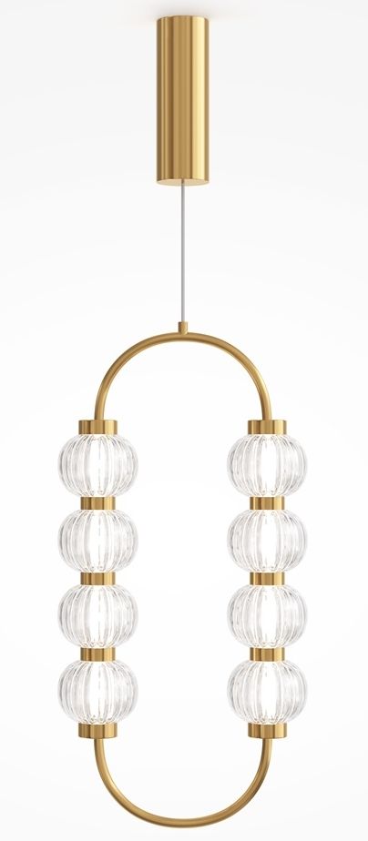 Maytoni Amulet lampă suspendată 1x16 W transparent-auriu MOD555PL-L11G3K
