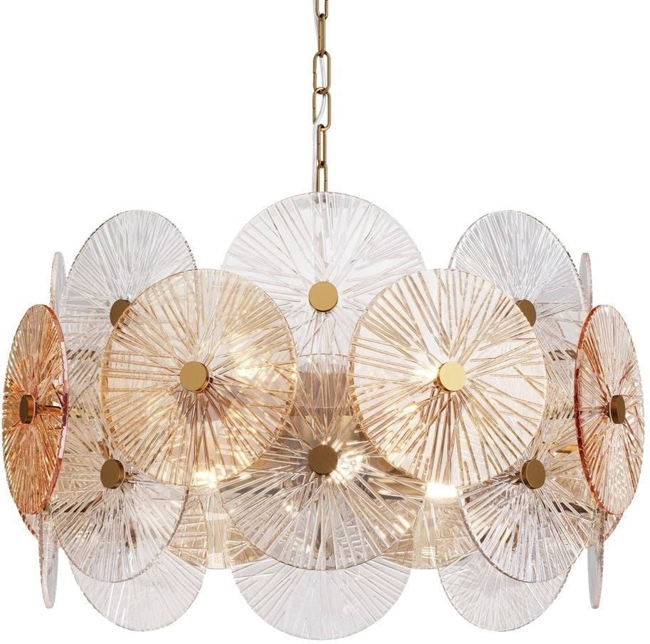 Maytoni Aster lampă suspendată x40 W auriu MOD007PL-08G