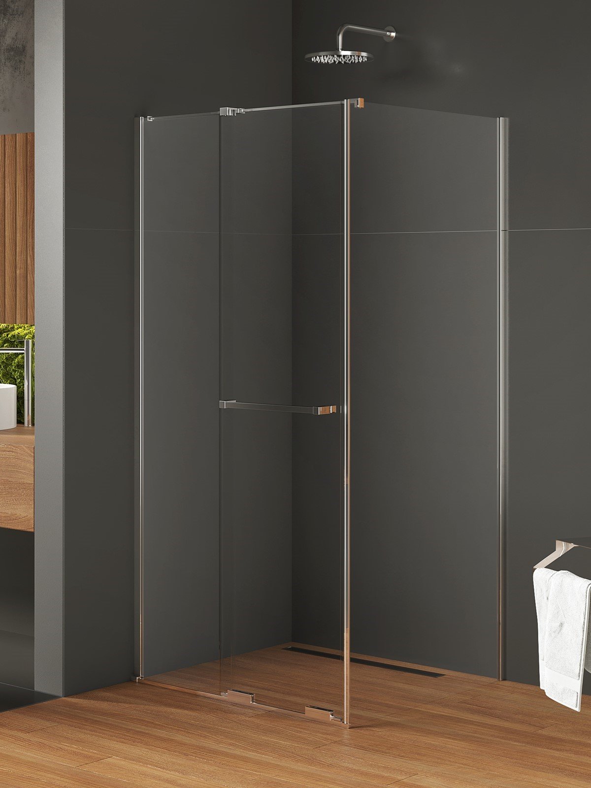 New Trendy Smart cabină de duș 110x100 cm dreptunghiular crom luciu/sticlă transparentă EXK-6593