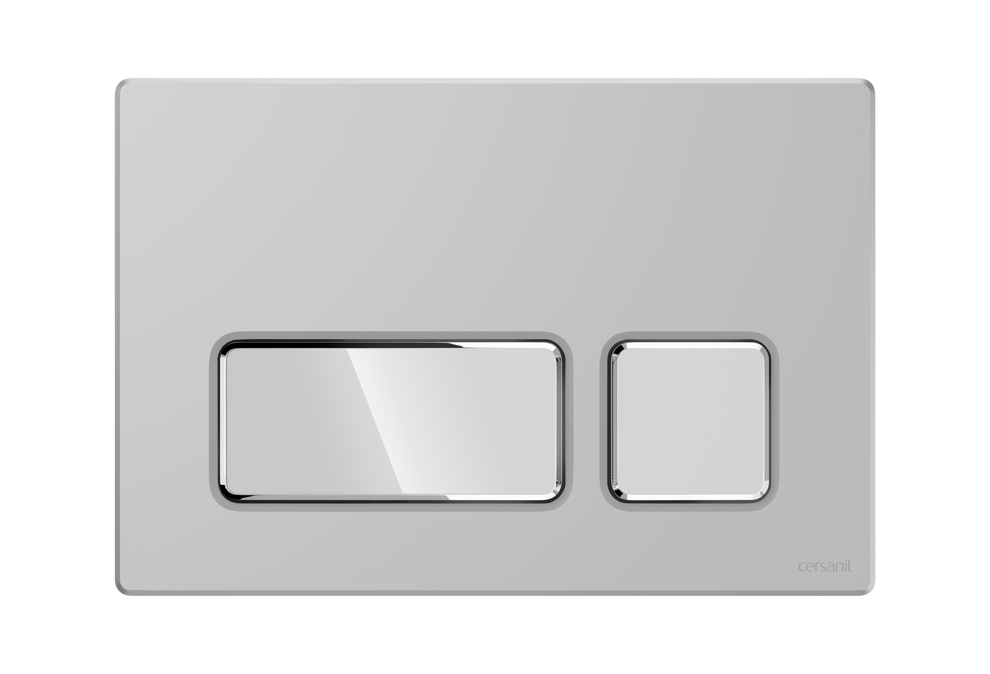 Cersanit Block buton de spălare pentru WC crom lucios-crom mat K97-0406