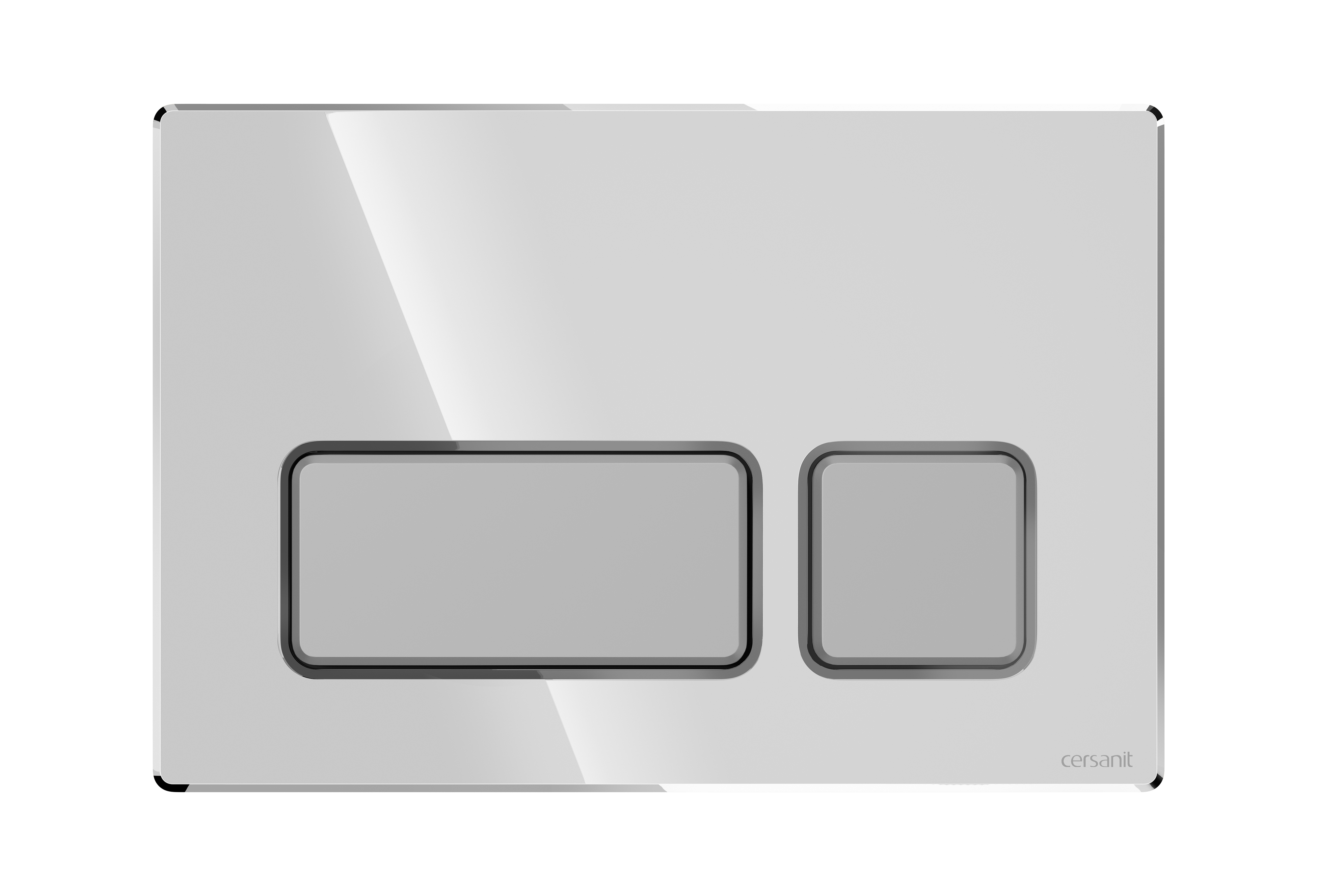 Cersanit Block buton de spălare pentru WC crom lucios-crom mat K97-0560
