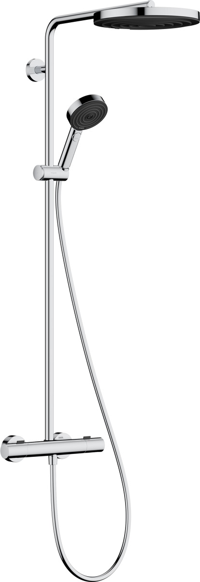 Hansgrohe Pulsify S set de duș perete cu termostat cu duș de ploaie crom 24236000