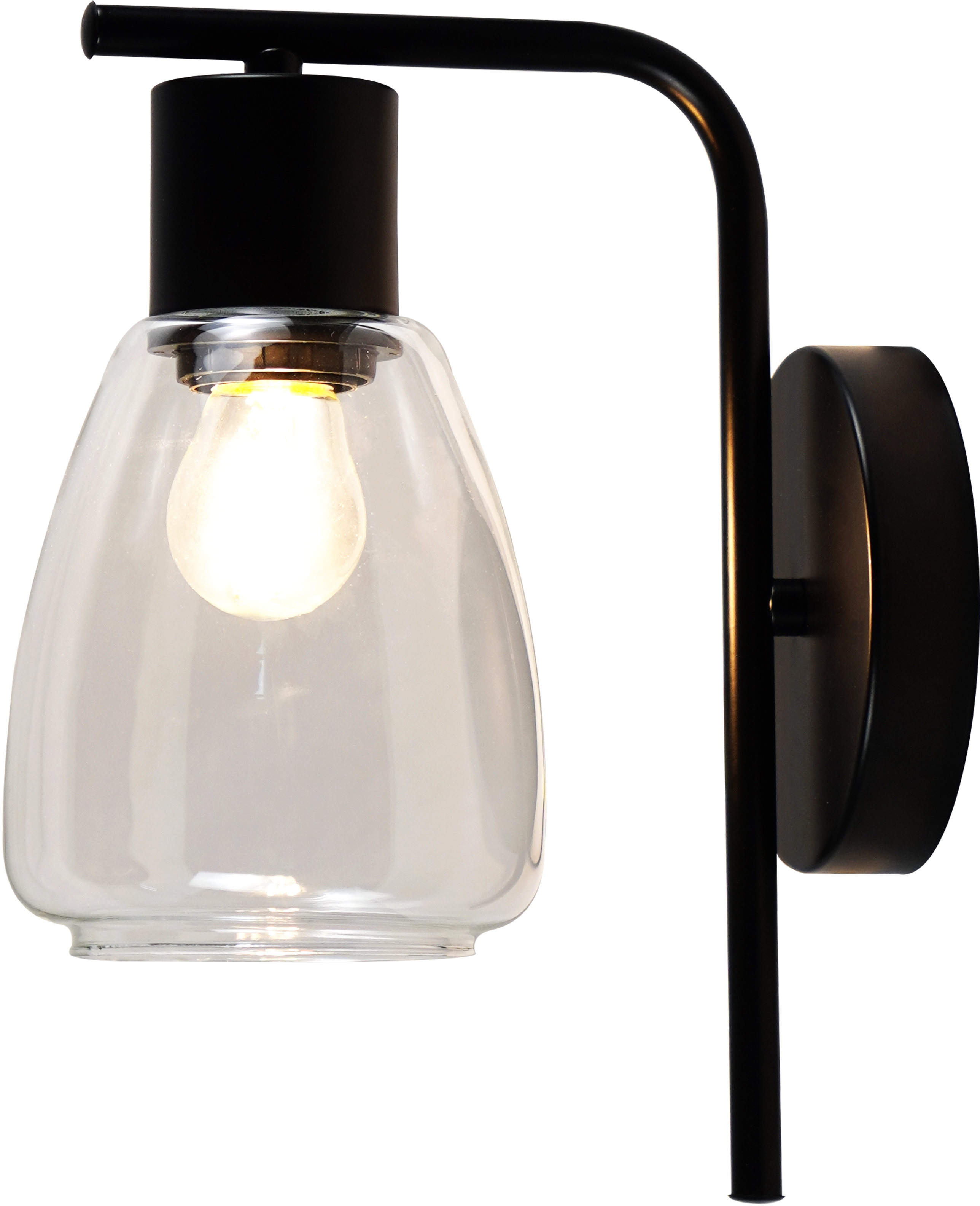 Candellux Moldo lampă de perete 1x40 W negru-transparent 21-35110