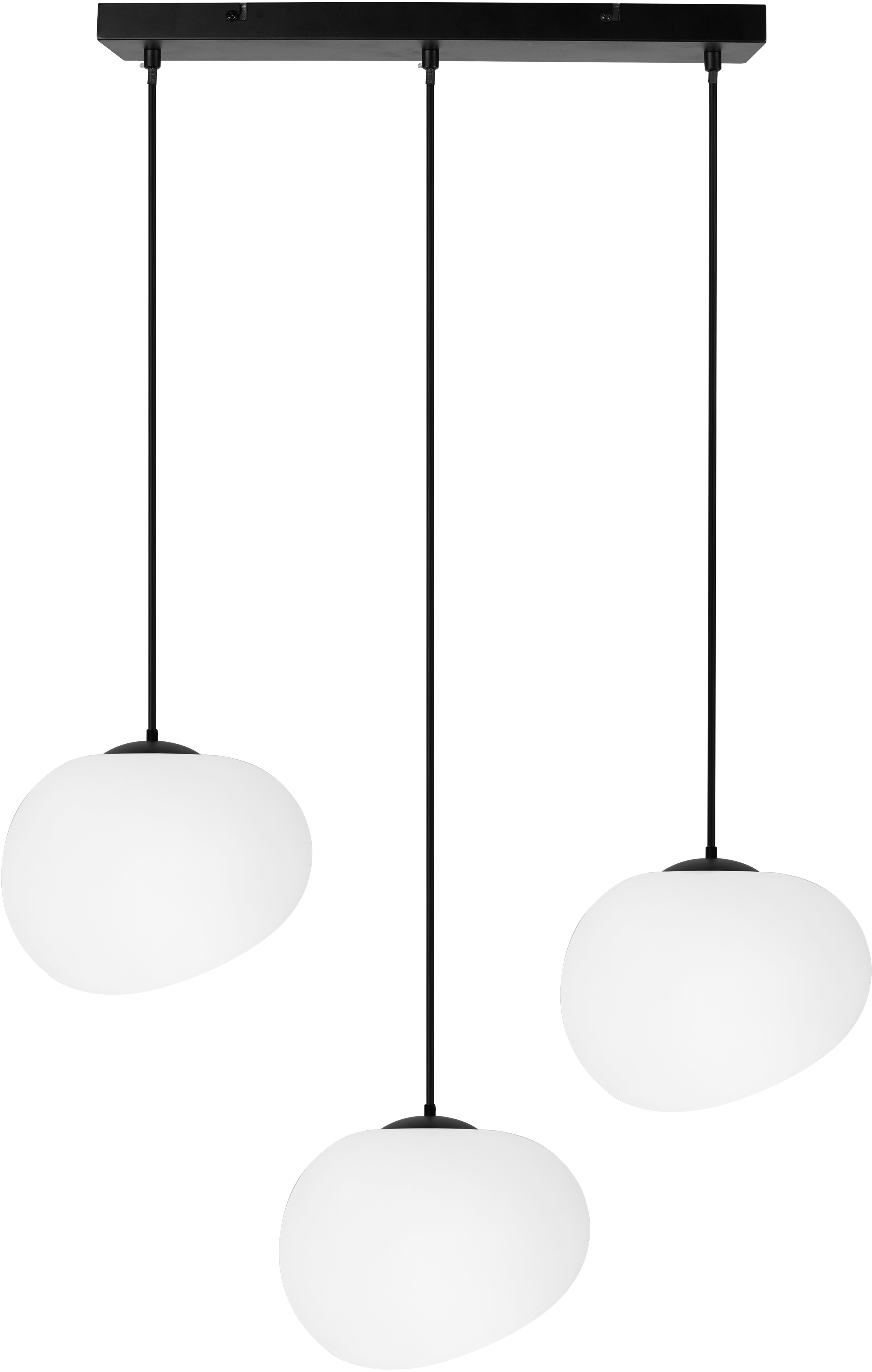 Candellux Stones lampă suspendată 3x40 W alb-negru 33-35158