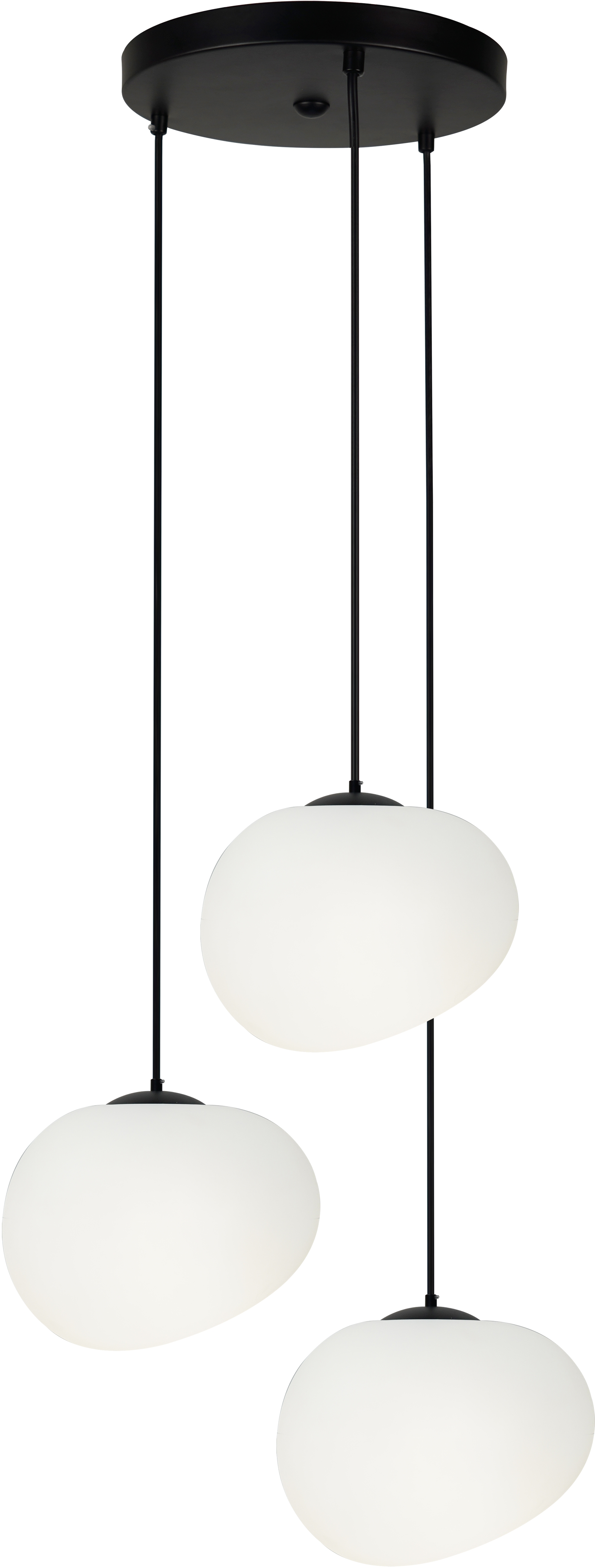 Candellux Stones lampă suspendată 3x40 W alb-negru 33-35172