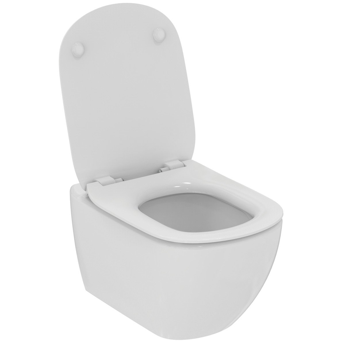 Ideal Standard Tesi vas wc cu capac soft-close agăţat fără margine alb lucios T354601