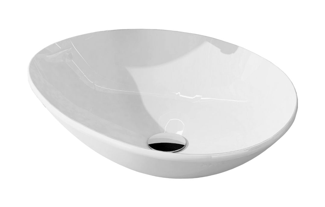 Elita Oxy lavoar 51.2x41 cm oval de blat alb RE040500118060