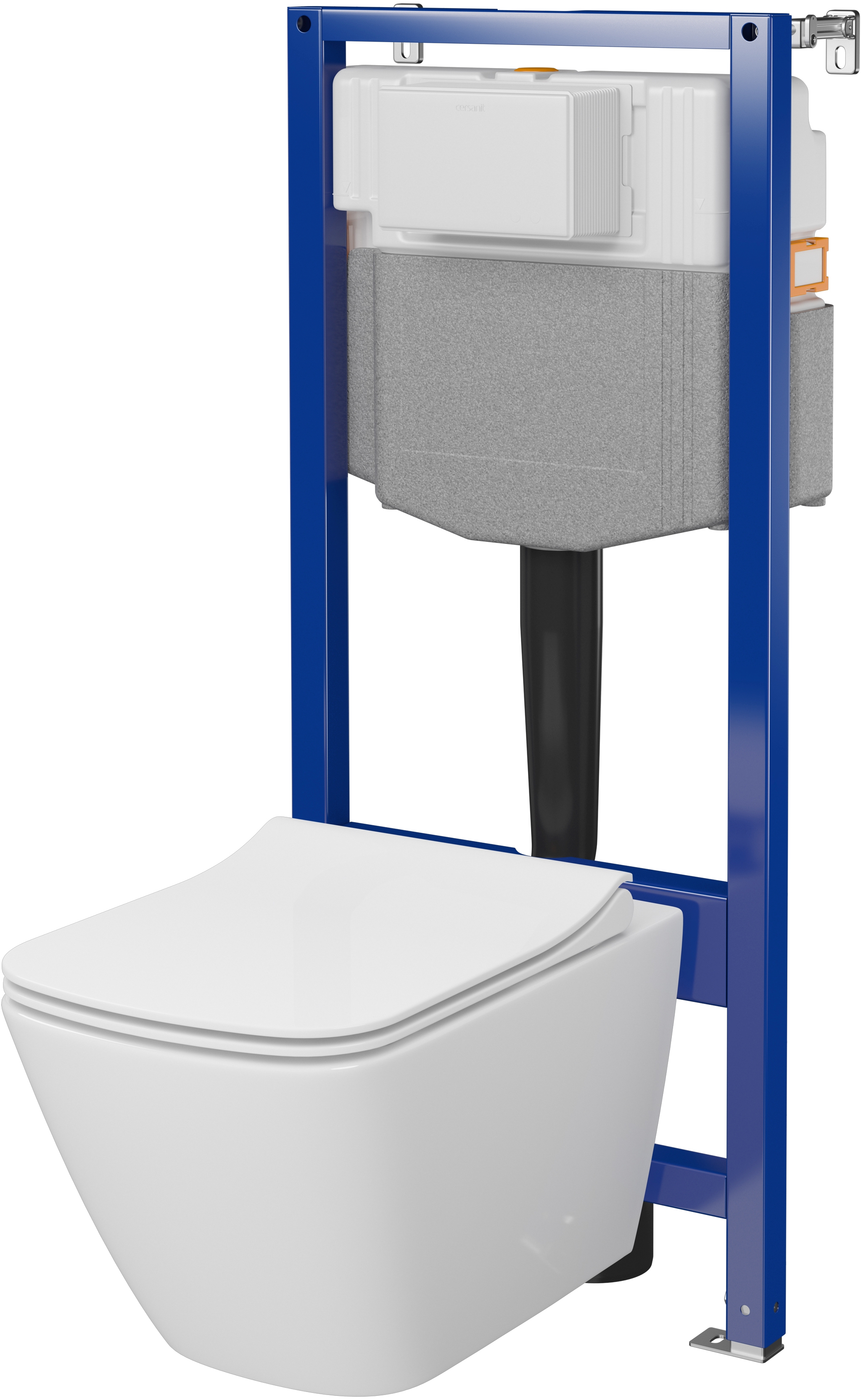 Cersanit City Square set wc cadru cu capac cu spălare turbionară S701-891