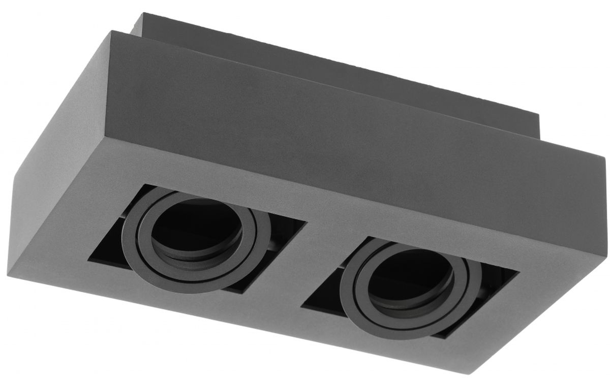 GTV Aster lampă încorporată 2x50 W negru OS-AS2GU10-10