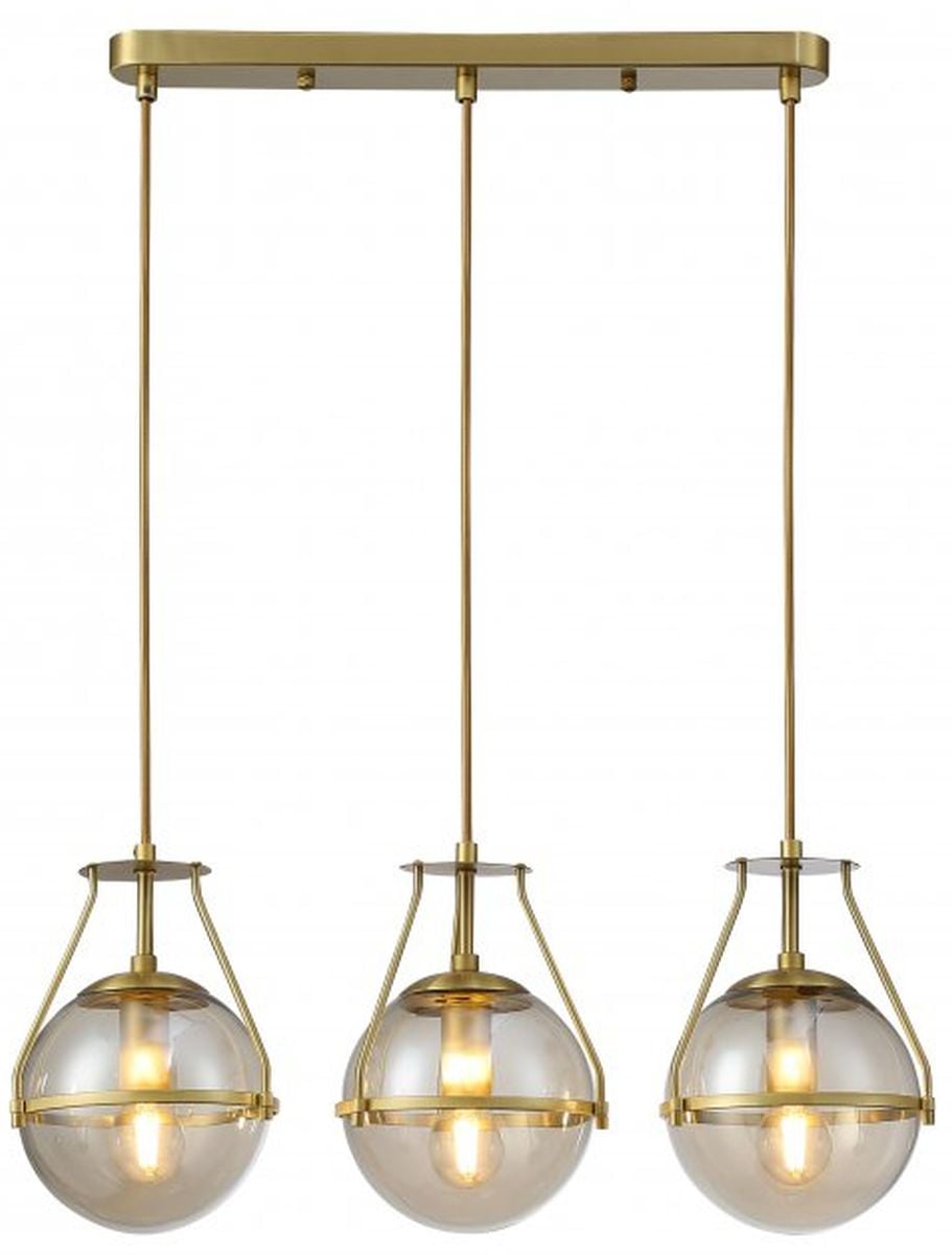 GTV Drop lampă suspendată 3x25 W transparent-auriu OS-DRO3-40-DEC