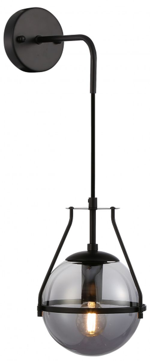 GTV Drop lampă de perete 1x25 W negru-fumuriu OS-DRO4-10-DEC