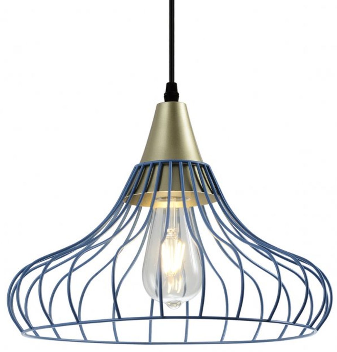 GTV Lotte lampă suspendată 1x40 W auriu-albastru OS-LOT-25-DEC
