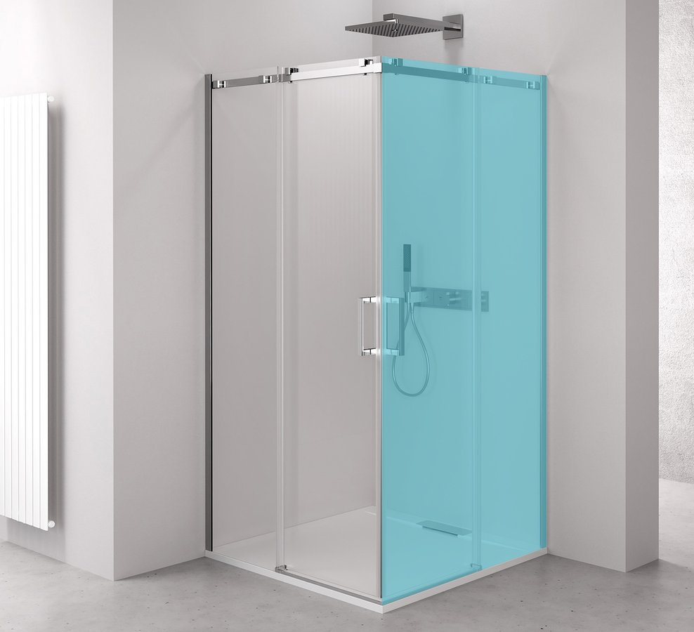 Polysan Thron Line uși de duș 90 cm culisantă crom luciu/sticlă transparentă TL5290