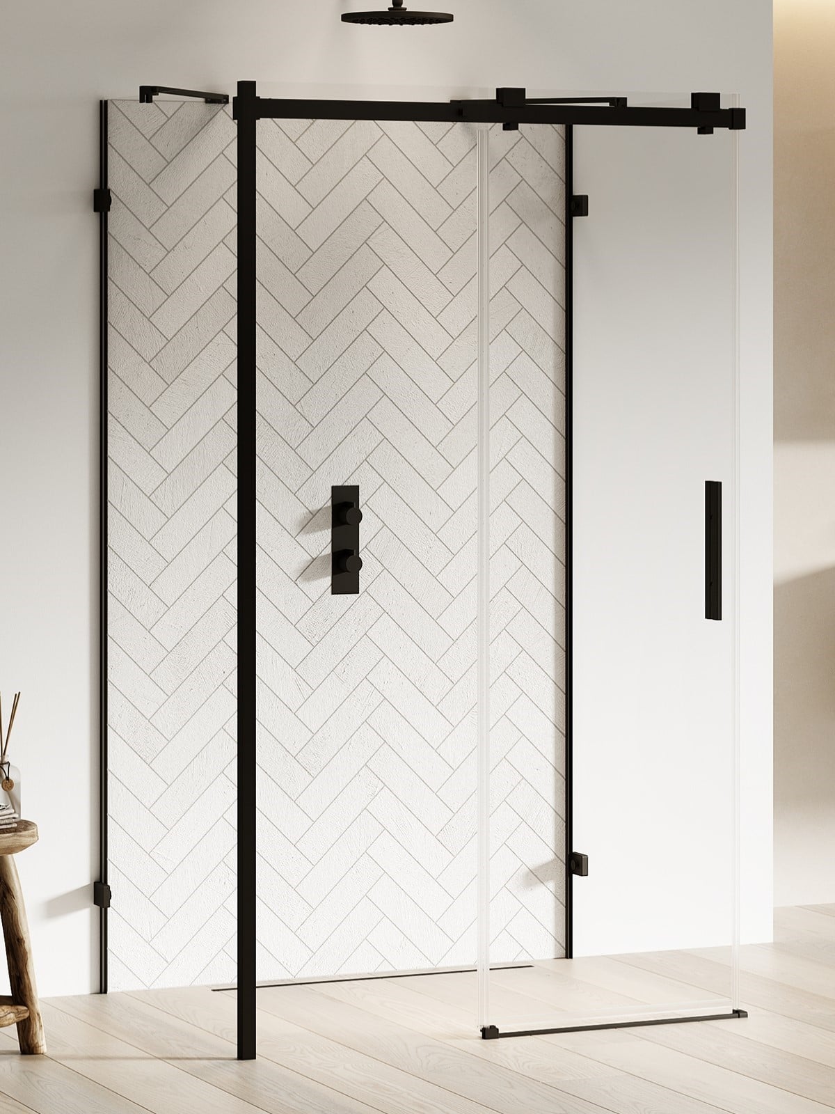New Trendy Softi X Black cabină de duș 120x90 cm dreptunghiular negru mat/sticlă transparentă EXK-5439