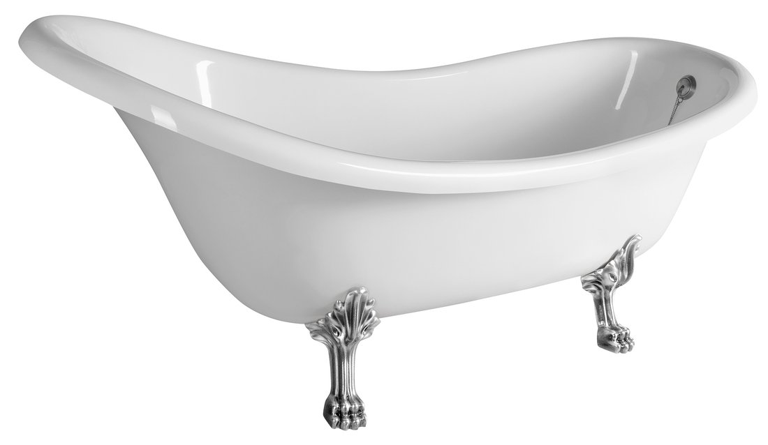Polysan Brixton cadă freestanding 174x83 cm ovală alb 94817