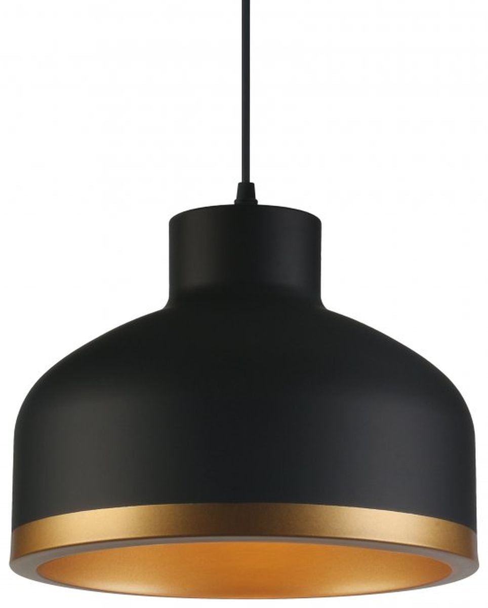 GTV Goldi lampă suspendată 1x40 W negru-auriu OS-GOLD1-11-DEC