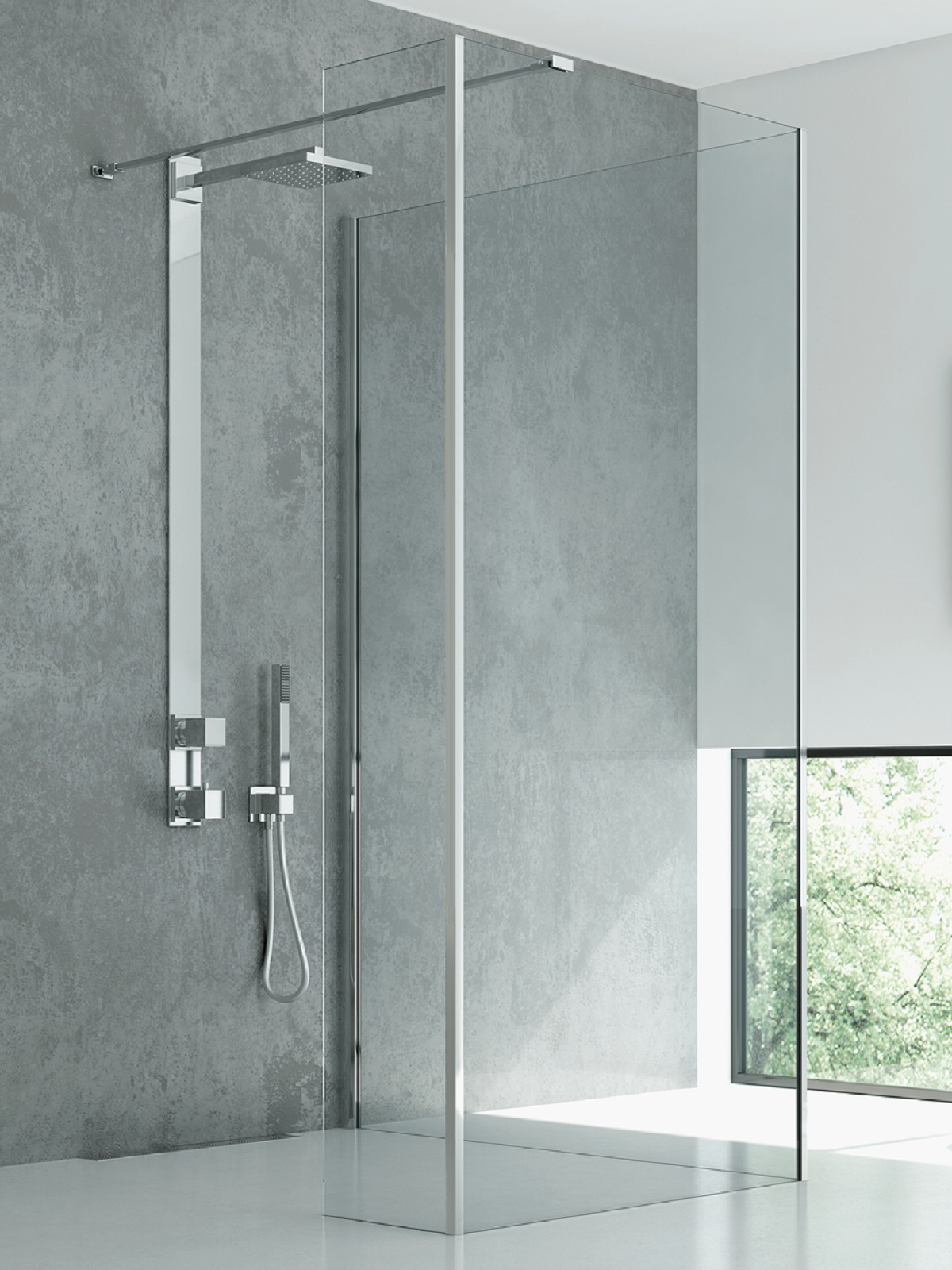 New Trendy New Modus perete cabină de duș walk-in 120 cm crom luciu/sticla transparentă EXK-5493