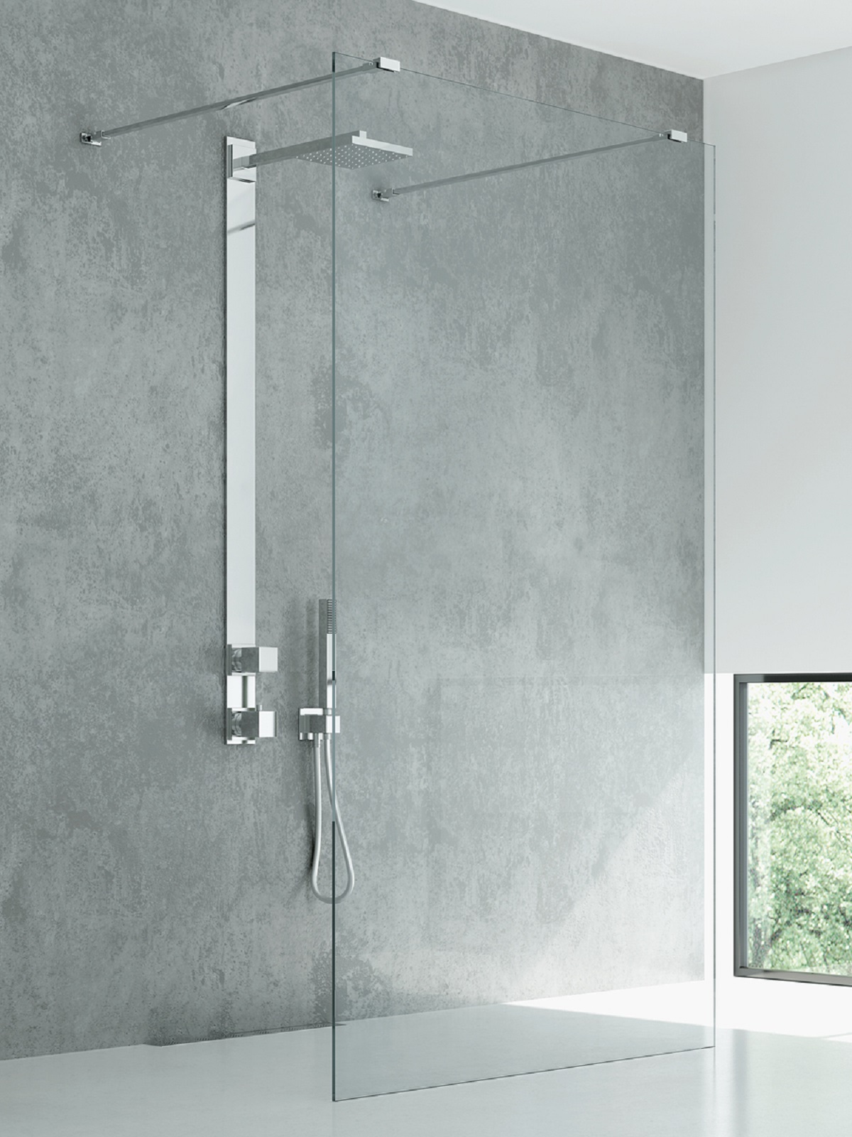New Trendy New Modus perete cabină de duș walk-in 140 cm crom luciu/sticla transparentă EXK-5498