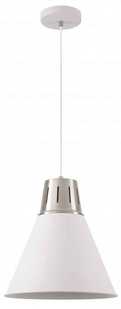 GTV Gianni lampă suspendată 1x40 W alb-argint OS-GIAN-L-E27-03-DEC