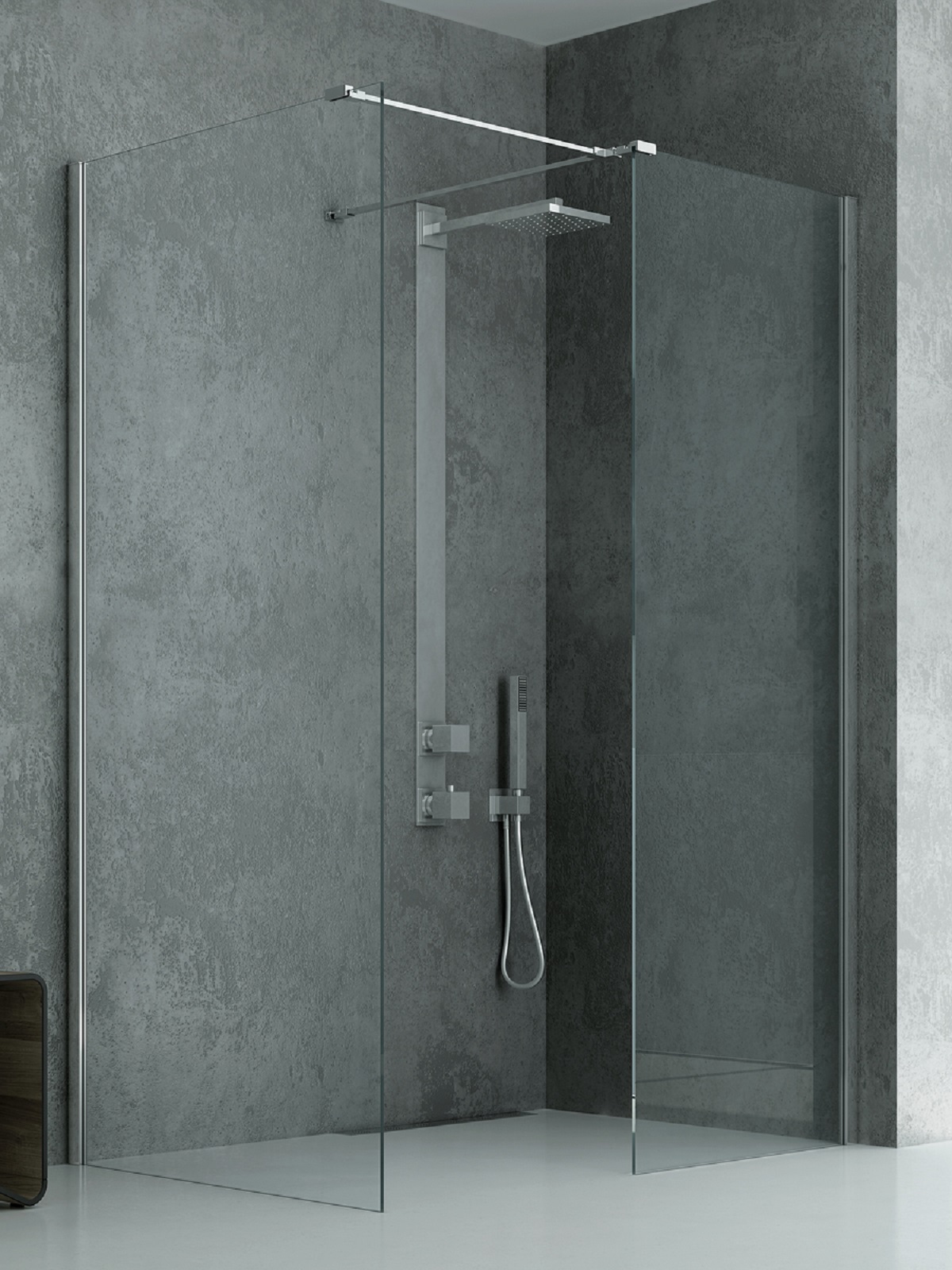 New Trendy New Modus cabină de duș walk-in 140x90 cm dreptunghiular crom luciu/sticlă transparentă EXK-5520