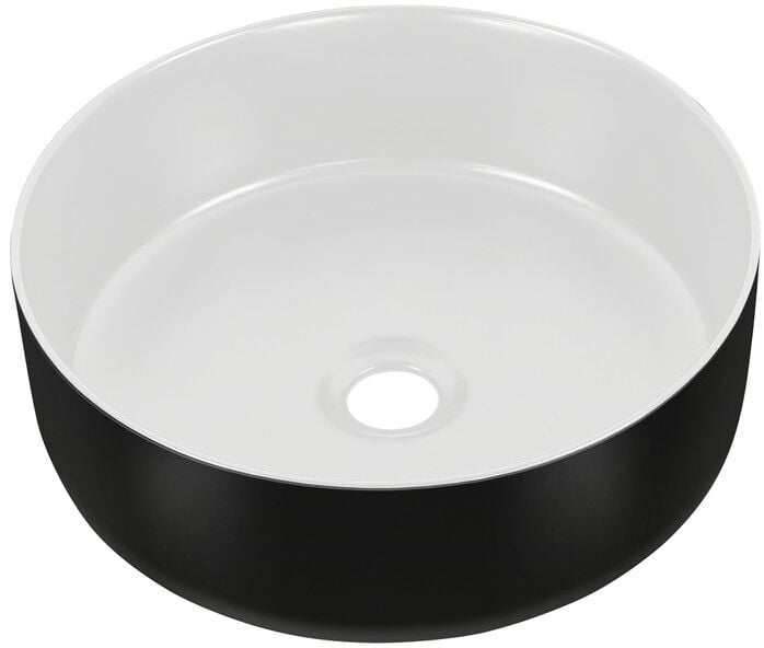 Comad Simple lavoar 36x36 cm rotund de blat alb-negru UM-6259 SIMPLE 8.