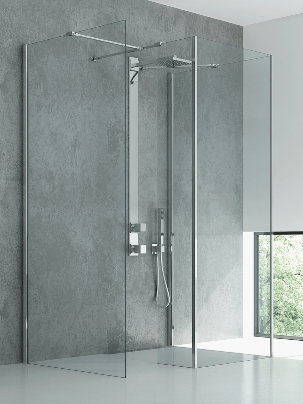New Trendy New Modus perete cabină de duș walk-in 80 cm crom luciu/sticla transparentă EXK-5530