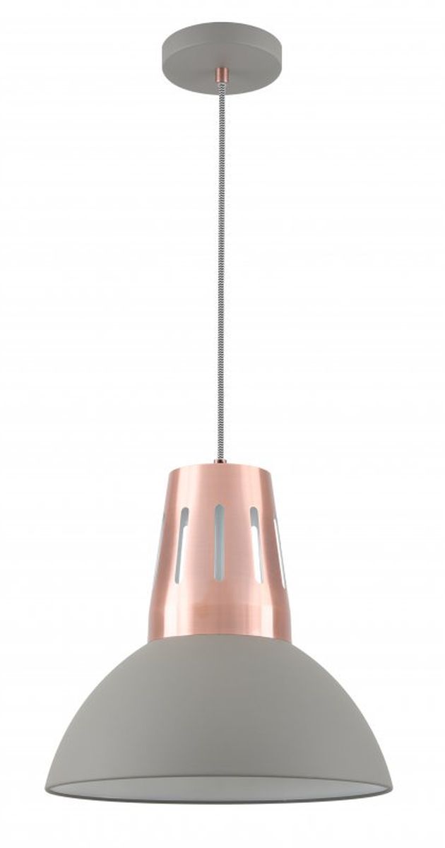 GTV Artemia lampă suspendată 1x40 W gri/frasin-cupru OS-ART-L-E27-15-DEC