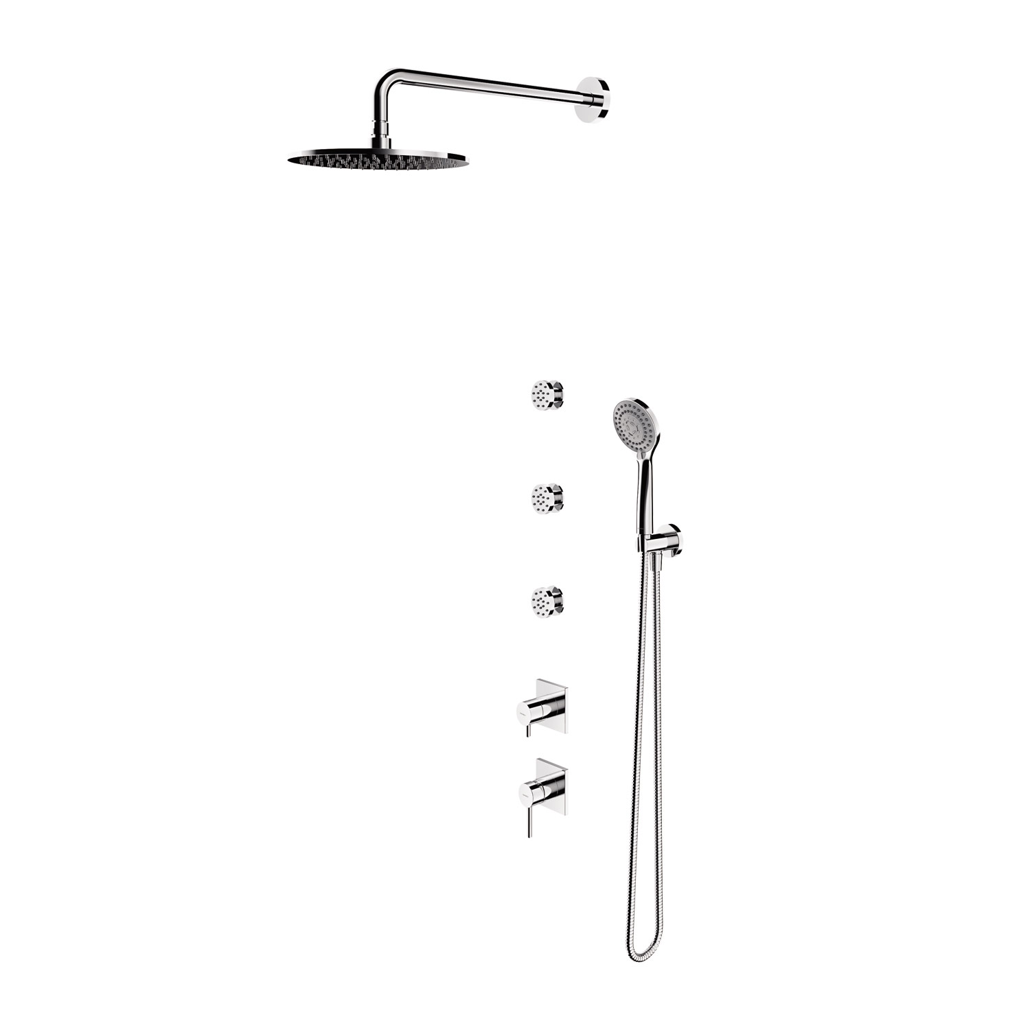 Omnires Y set de duș perete da crom SYSY30XCR