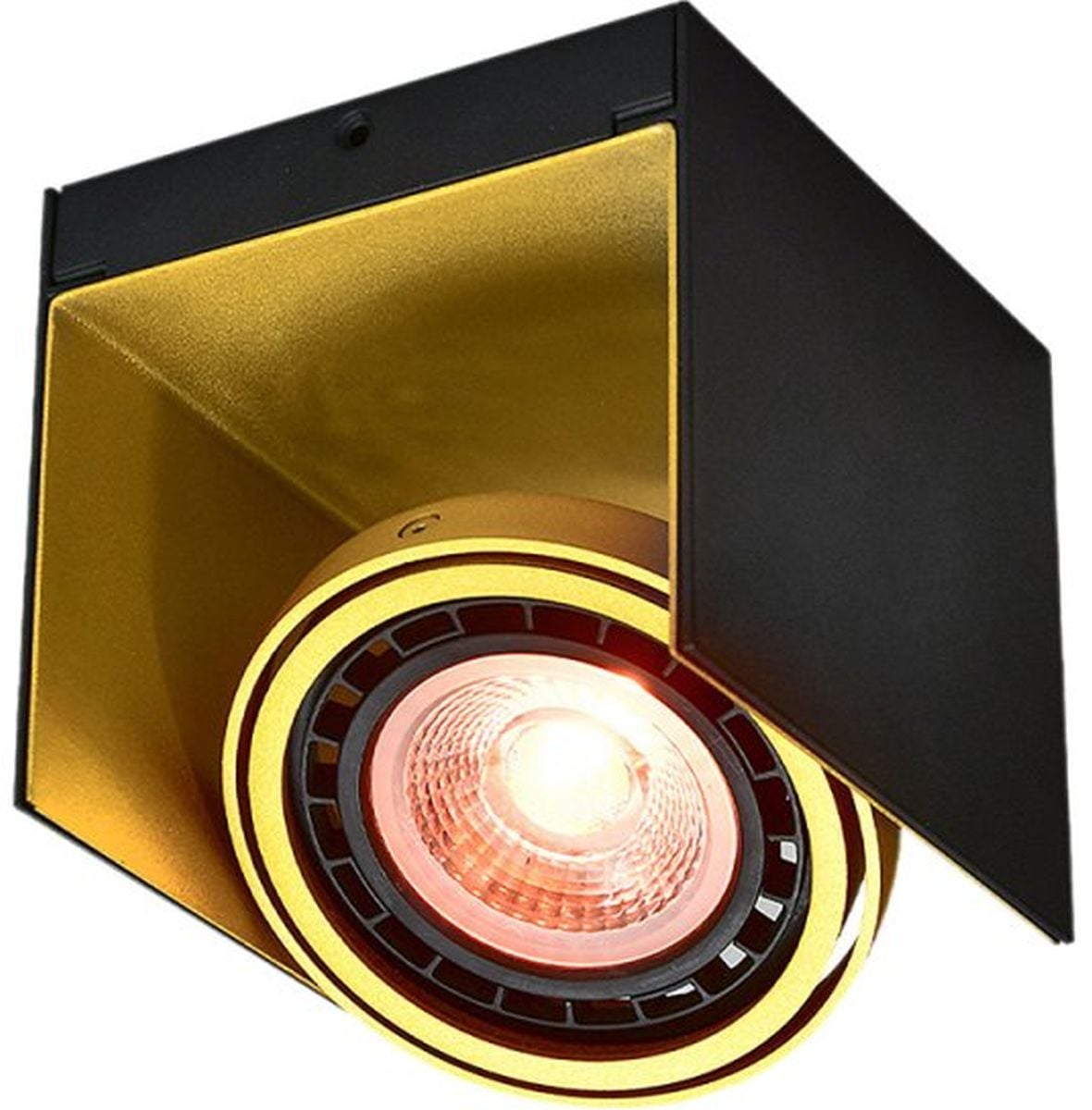 GTV Verso lampă de tavan 1x40 W negru-auriu OS-VERSO-11-DEC