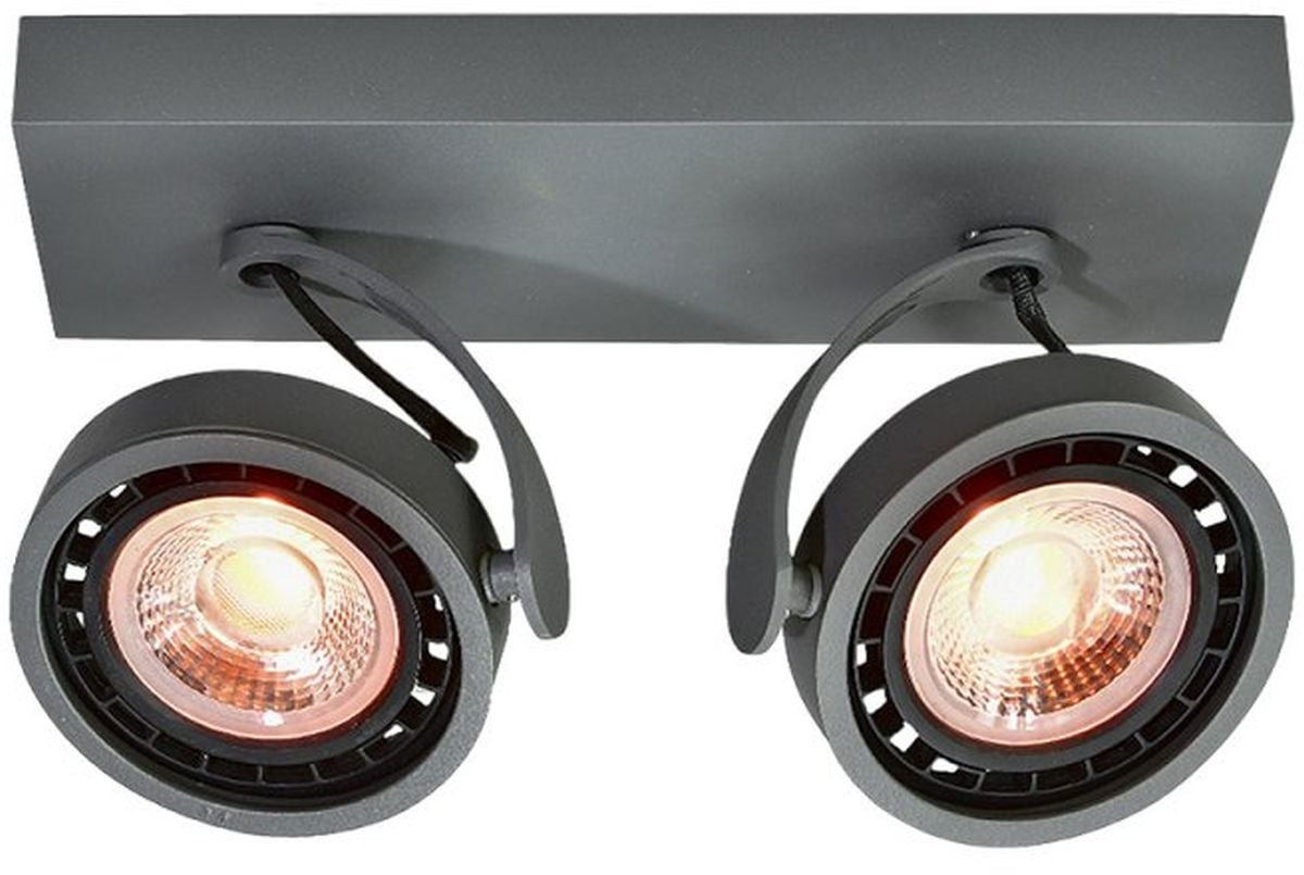 GTV Wally lampă de tavan 2x40 W grafit OS-WALLY2-15-DEC