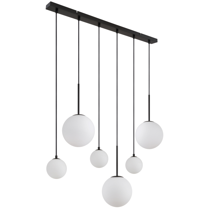 Globo Lighting Hallie lampă suspendată 6x9 W alb-negru 15168-6