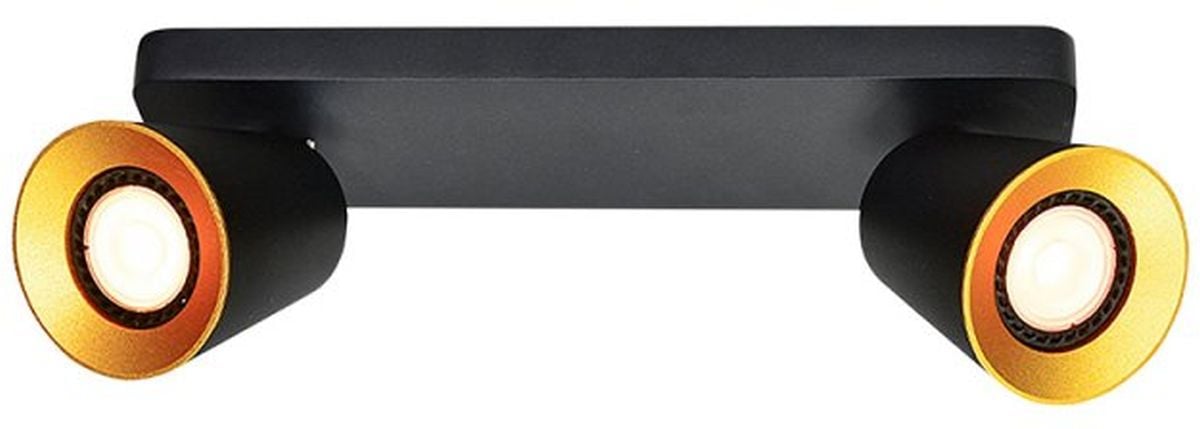 GTV Elli lampă de tavan 2x20 W negru OS-ELLI-2GU10-10-DEC