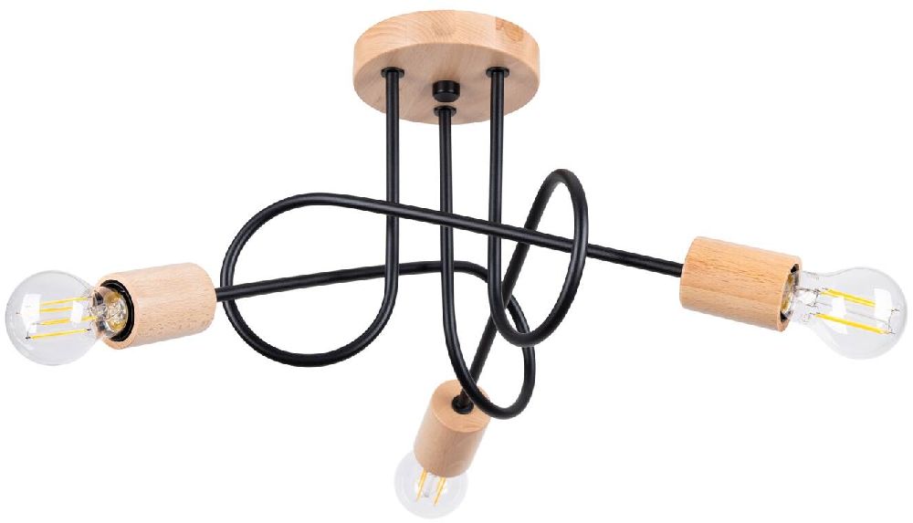 Sollux Lighting Ember lampă de tavan 3x15 W negru SL.1477