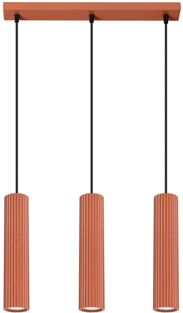 Sollux Lighting Karbon lampă suspendată 3x10 W roșu SL.1632